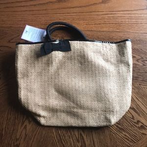 Summer Straw Tota with Bow Detail